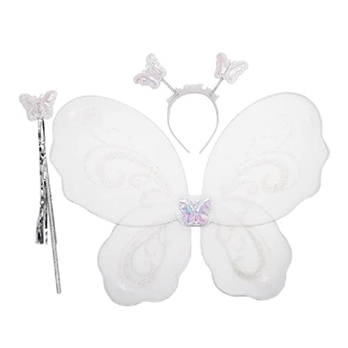 Halloween-Partykleid, Cosplays, Flügel, Schmetterling, Performance-Kostüm, Engelsflügel für Mädchen, Damen, Schmetterlingsflügel, doppelseitig, Schmetterling, Engelsflügel, Halsketten, Schmetterling von Morain