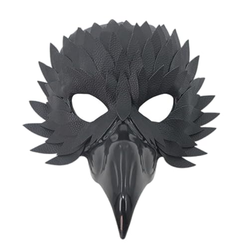Maskenmasken-Kostüm, Eule, Vogel, Schnabel, gefiedert, halbes Gesicht, Maske, Halloween, Cosplay, Kostüme, für Karnevals-Maskeraden Maskenmasken-Kostüm, Eule, Vogel, Schnabel, gefiedert, halbes Gesicht, Maske, Halloween, Cosplay, Kostüme, für Karnevals-Maskeraden von Morain
