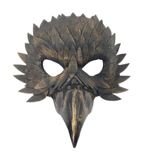 Maskenmasken-Kostüm, Eule, Vogel, Schnabel, gefiedert, halbes Gesicht, Maske, Halloween, Cosplay, Kostüme, für Karnevals-Maskeraden Maskenmasken-Kostüm, Eule, Vogel, Schnabel, gefiedert, halbes Gesicht, Maske, Halloween, Cosplay, Kostüme, für Karnevals-Maskeraden von Morain