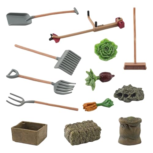 Miniatur-Figuren-Set für Puppenhäuser, Gartenszene, Outdoor-Dekorationen, Modell-Display, Gemüseszene, 13-teiliges Set Miniatur-Figuren-Set für Puppenhäuser, Gartenszene, Outdoor-Dekorationen, Modell-Display, Gemüseszene, 13-teiliges Set von Morain