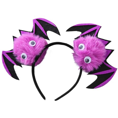 Morain Cosplay Haarband, Halloween 3D Kürbis Fledermaus Stirnband Bequeme Kopfschmuck Haarschmuck für Kostümpartys und Feiern von Morain