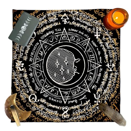 Morain Stern Rune Tarots Tischdecke Weissagungen Karten Tischdecke Wandteppich Astrologie Hexerei Decktuch Wanddekoration Altäre Tarot Kartentuch von Morain