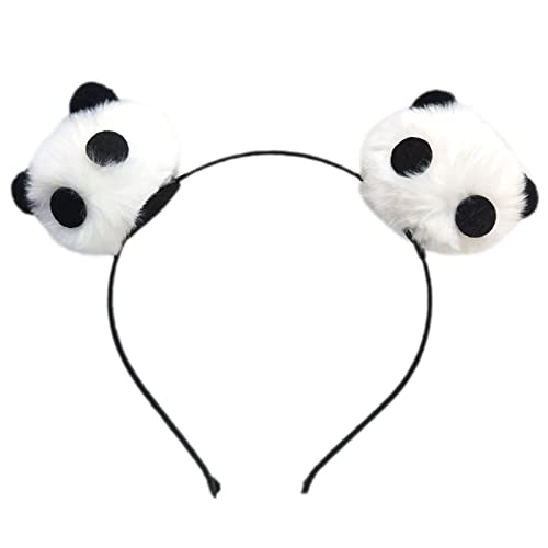 Morain Stirnbänder, Plüsch-Panda-Form, Stirnband, Festival, Haarspangen, Brosche, Halloween-Party, Geschenke für Erwachsene und Kinder von Morain