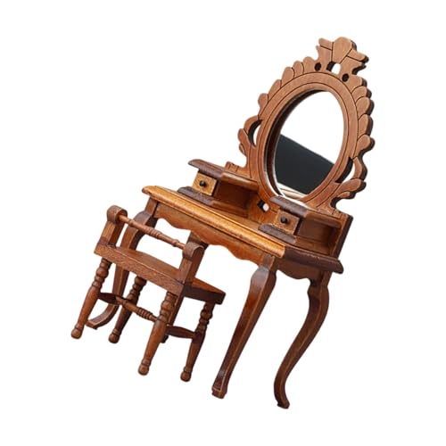 Winziges Kommoden-Hocker-Möbel-Set aus Holz, Maßstab 1:12, mit zarten Funktionen, für Enthusiasten und Kinder, kreative Miniatur-Schlafzimmer-Dekorationen für Puppenhäuser Winziges Kommoden-Hocker-Möbel-Set aus Holz, Maßstab 1:12, mit zarten Funktionen, für Enthusiasten und Kinder, kreative Miniatur-Schlafzimmer-Dekorationen für Puppenhäuser von Morain