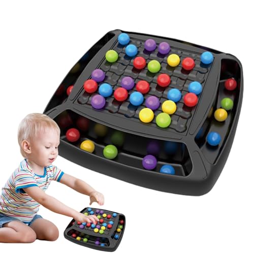 Moreeulsi 23.5cm Pädagogisches Schachbrettspiel Für Kinder, Intellektuelles Schach Brettspiel Rainbow Ball, Intellektuelles Schachbrett Doppelduell, Rainbow Ball Elimination Gesellschaftsspiele von Moreeulsi