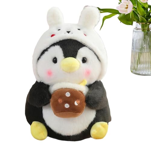 Moreeulsi Gefüllter Pinguin-Plüsch, Pinguin-Plüschpuppe - Kuscheltiere Pinguin Plüschtiere - Stofftiere, Plüschpuppe, Pinguin-Kaninchen-Plüschkissen, Raumdekoration für Wohnzimmer, Schlafzimmer, Büro von Moreeulsi