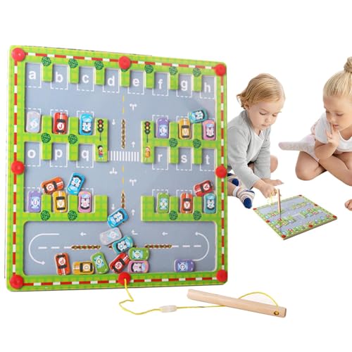 Moreeulsi Magnetische Alphabettafel, magnetische -Tafel,Fine Motor Toys Alphabet-Puzzle | Tragbares Holzbrett für Kinder ab 3 Jahren und Vorschulkinder von Moreeulsi