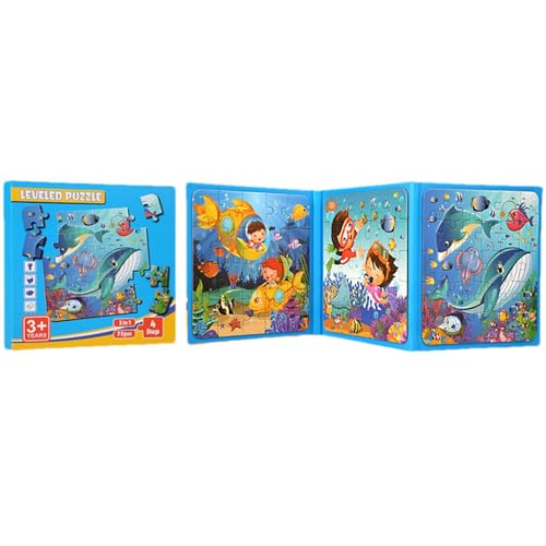 Moreeulsi Magnetisches Puzzlebuch, Magnetisches Puzzle,Obst-Themen-Puzzles | Magnetisches Puzzle-Buch für Kleinkinder, Reise-Aktivitätsspielzeug für Kinder, Spiele für 3-4-5-jährige Kinder im Auto, von Moreeulsi