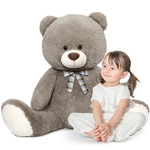 MorisMos 120cm Teddybär groß XXL - Dunkelbraun riesen Teddys Bär,Kuscheltier XXL, Süße Mädchen Freundin Frauen Mutter Kinder von MorisMos