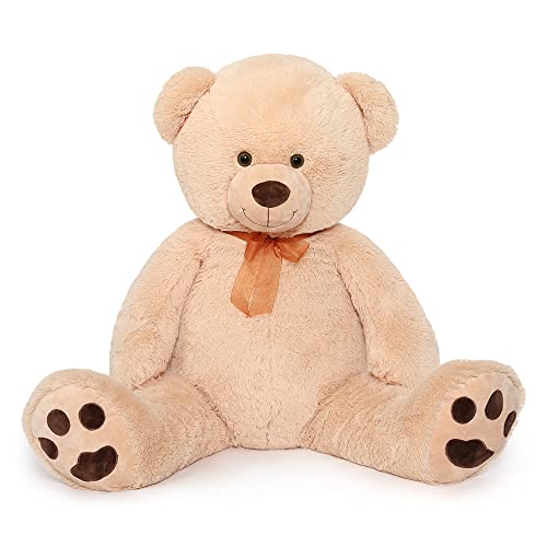 MorisMos 120cm Teddybär groß XXL - Hellbraun riesen Teddys Bär,Kuscheltier XXL Mädchen Freundin Frauen Mutter Kinder von MorisMos