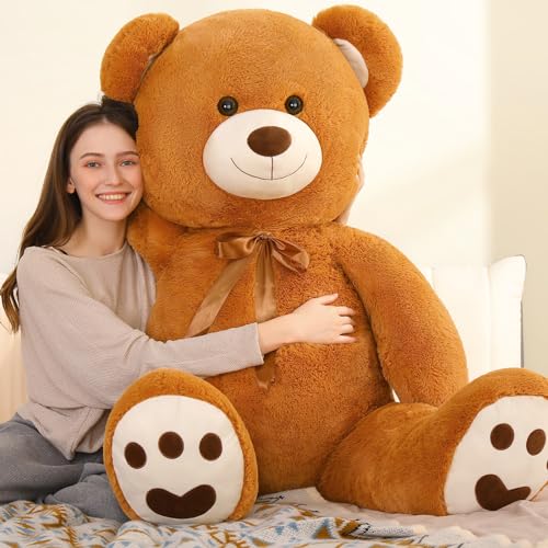 MorisMos 150cm Teddybär groß XXL, Dunkelbraun riesen Teddy teddys, Süß 1.5m Teddy Kuscheltier XXXL, weich Freundin Frauen Mädchen Kinder Baby von MorisMos