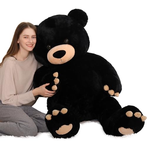 MorisMos 150cm Teddybär groß XXL, Schwarz riesen Teddy kuschelbär Plüschbär, weich kuschelpuppe Geschenk für Kinder von MorisMos