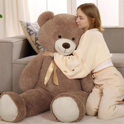 MorisMos 150cm riesen Teddy, Dunkel-braun groß teddybär XXL, weich Kuscheltier XXXL, Mädchen Freundin Frauen Mutter von MorisMos