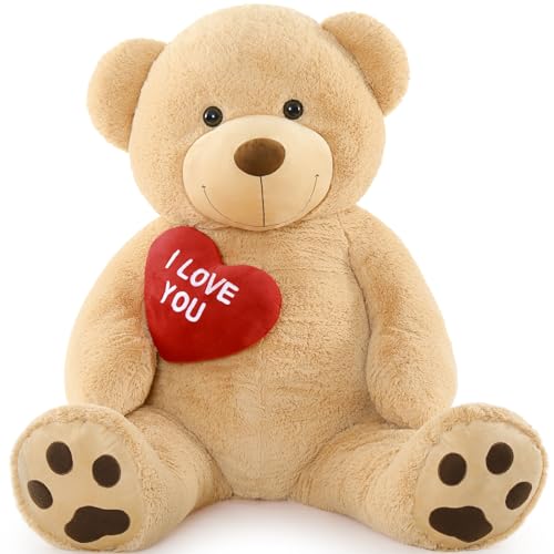 MorisMos 90cm Süß Teddybär groß XXL, großer teddybären riesen teddys, Hellbraun Riesen Teddy Bär als Geburtstag Weihnachten Geschenk Kinder mädchen Freundin MorisMos 90cm Süß Teddybär groß XXL, großer teddybären riesen teddys, Hellbraun Riesen Teddy Bär als Geburtstag Weihnachten Geschenk Kinder mädchen Freundin von MorisMos