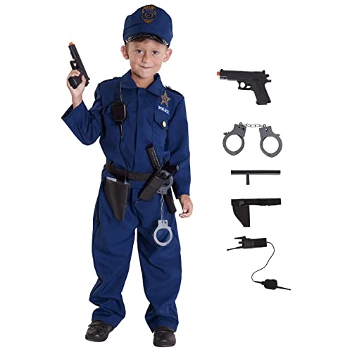 Kinderkostüm Amerikanischer Polizist Polizist Kostüm für Jungen und Mädchen - Größe M (7 bis 9 Jahre) von Morph