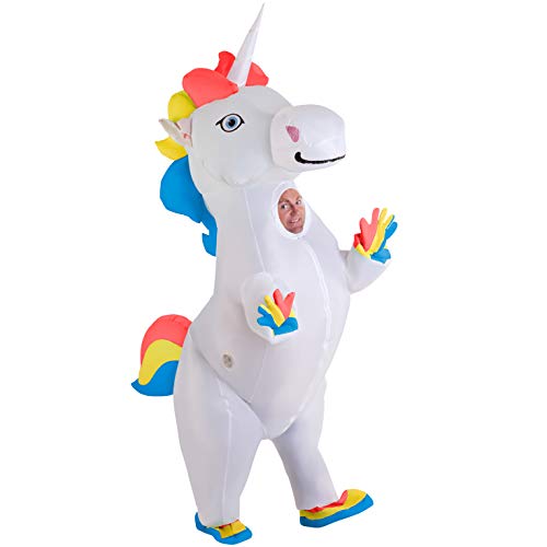 Morph Aufblasbares Einhorn Kostüm für Erwachsene, Einhornkostüm Herren Damen, Lustiges Faschingskostüm von Morph