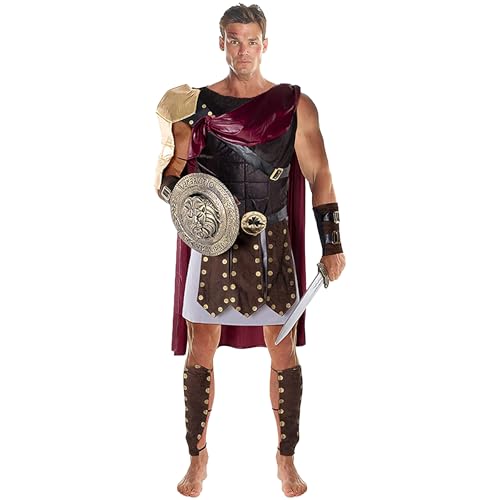 Morph Römisches Kostüm für Herren, Gladiator-Kostüm, Spartaner, römisches Kostüm, Gladiator-Kostüm, römisches Kostüm, Herren, römisches Kostüm, Karnevalskostüm, Herren, Größe L von Morph