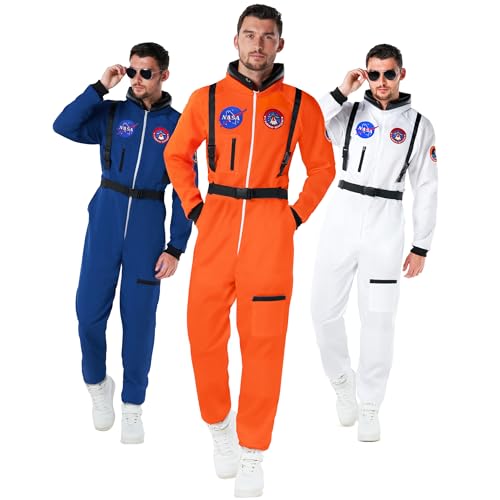 Morph Costume Astronaut Kostüm Herren, Nasa Kostüm Herren, Astronauten Kostüm Erwachsene, Space Kostüm Herren Weltall Faschingskostüm Astronaut, Nasa Overall Nasa Anzug Größe L von Morph