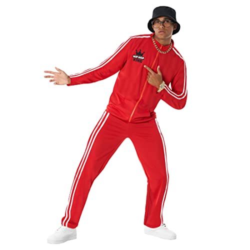 Morph Costume Rapper Kostüm, 80er Jahre Kostüm Herren, 90er Hip Hop Kostüm Herren, 90er Jahre Kostüm, Rapper Kostüm Herren Faschingskostüm Herren Größe M von Morph