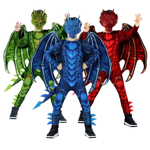 Morph Drachen Kostüm Kinder, Kostüm Drache Kinder, Drachenkostüm Jungen und Mädchen für Halloween, Karneval und Fasching, S Morph Drachen Kostüm Kinder, Kostüm Drache Kinder, Drachenkostüm Jungen und Mädchen für Halloween, Karneval und Fasching, S von Morph