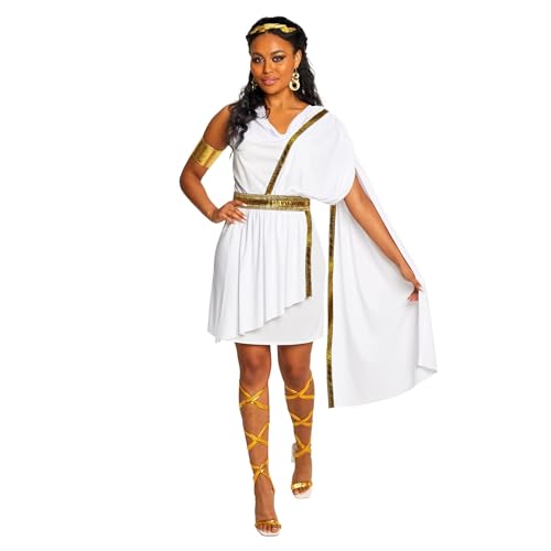 Morph Costumes Griechische Göttin Kostüm Damen, Römische Göttin Kostüm Damen, ägyptische Göttin Kostüm Damen, Kostüm Römerin Damen, Toga Kostüm Damen, Karneval Kostüm Römerin, L von Morph