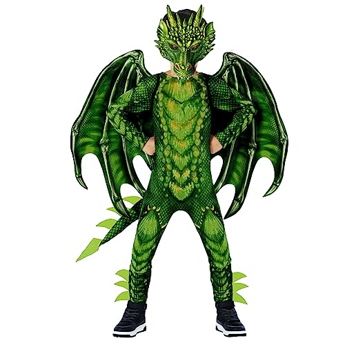 Morph Costumes Kostüm Drache Kinder, Drachen Kostüm Drachenkostüm Kind Kinder Kinderkostüm Fasching, Drachen Kostüm Kinder, Kostüm Kinder Jungen Drache, Halloween Kostüm Drache, L von Morph