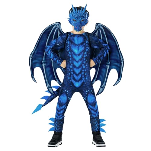 Morph Costumes Kostüm Drache Kinder, Drachen Kostüm Drachenkostüm Kind Kinder Kinderkostüm Fasching, Drachen Kostüm Kinder, Kostüm Kinder Jungen Drache, Halloween Kostüm Drache, L von Morph