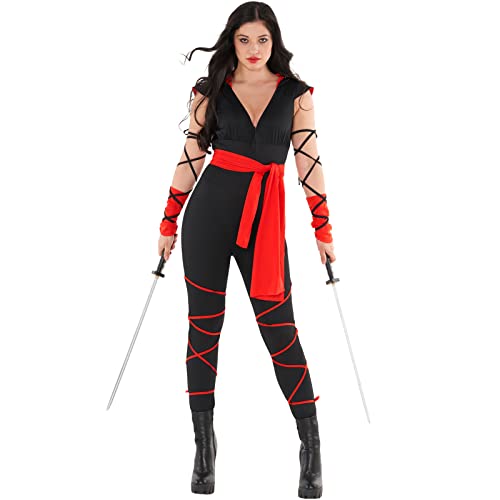 Morph Ninja Kostüm Damen, Faschingskostüme Damen Ninja, Halloween Kostüm Damen Ninja, Kostüm Ninja Damen, Kostüm Damen Ninja, Ninja Damen Kostüm, Ganzkörperanzug Ninja Kostüme S von Morph