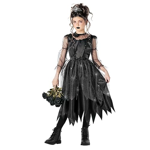 Morph Kostüm Dunkle Prinzessin für Mädchen, Ideal für Halloween und Karneval, Gruseliges Märchen-Outfit, S Morph Kostüm Dunkle Prinzessin für Mädchen, Ideal für Halloween und Karneval, Gruseliges Märchen-Outfit, S von Morph