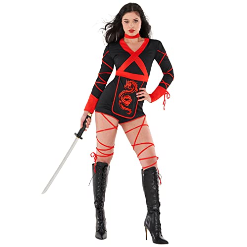 Morph Ninja Kostüm Damen, Faschingskostüme Damen Ninja, Halloween Kostüm Damen Ninja, Kostüm Ninja Damen, Kostüm Damen Ninja, Ninja Damen Kostüm, Ganzkörperanzug Ninja Kostüme S von Morph