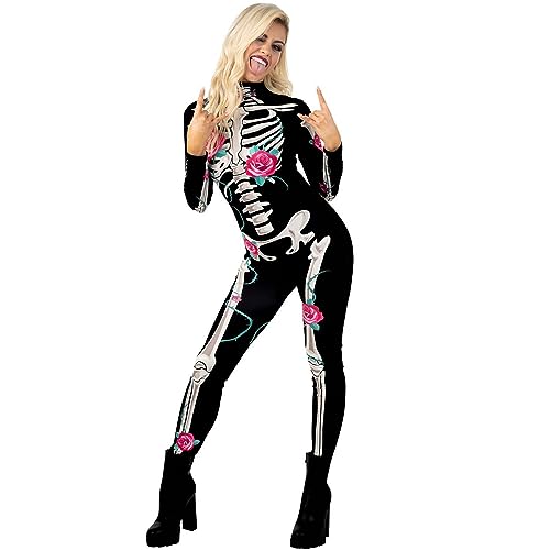 Morph Donna Botanico Body Body Womens XL Halloween Kostüm Damen, Skelett Body Damen, Halloween Jumpsuit Damen, Halloween Bodysuit Damen, Halloween Kostüm Jumpsuit Damen, Jumpsuit Skelett Damen von Morph