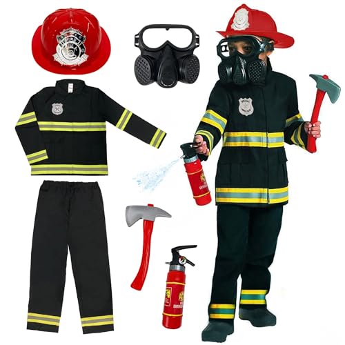 Morph Kinder Kostüm Jungen Feuerwehr, Kostüm Kinder Jungen Feuerwehr, Kinder Feuerwehranzug, Kostüm Junge Feuerwehr, Feuerwehrmann Anzug Kinder, FeuerwehrKostüm Kinder, Feuerwehr Anzug M von Morph