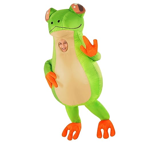 Morph Frosch Kostüm Kinder, Kostüm Frosch, aufblasbares Frosch Kostüm Jungen, Froschkönig Kostüm, Küss den Frosch Kostüm, Kostüm Mädchen Frosch, Froschkostüm Kinder von Morph