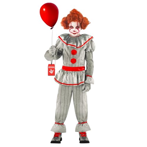 Morph Grusel Clown Kostüm, Killer Clown Kostüm, Kostüm Kinder Clown, Kostüm Kinder Jungen Clown, Böser Clown Kostüm, Clown Kostüm Halloween Kinder - XL Morph Grusel Clown Kostüm, Killer Clown Kostüm, Kostüm Kinder Clown, Kostüm Kinder Jungen Clown, Böser Clown Kostüm, Clown Kostüm Halloween Kinder - XL von Morph