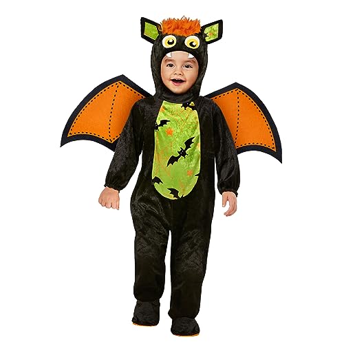 Morph Halloween Fledermaus Kostüm Kinder, Halloween Kostüm Kinder, Fledermaus Mädchen, Fledermaus Kostüm Kinder, Junge Halloween Kostüm, Baby Fledermaus (3-4 Jahre) von Morph