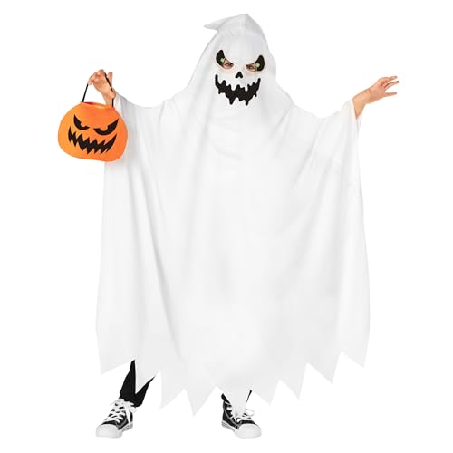 Morph Halloween Kostüm Geist Kinder Jungen Geisterkostüm Halloween Gespenst Faschingskostüme, Gespenster Kostüm von Morph