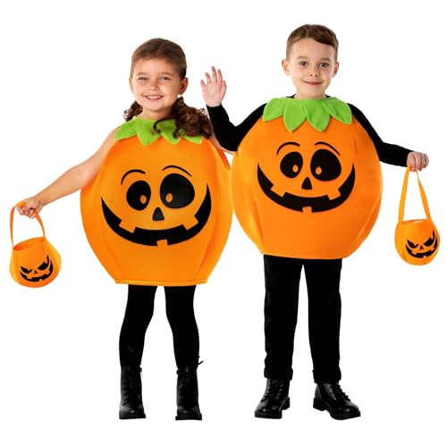 Morph Halloween Kürbis Kostüm Kinder, Halloween Kostüm Kürbis Baby, Halloween Kostüm Kürbis Kinder, Halloween Kostüm Kürbis Mädchen Jungen, Kürbiskostüm Kleinkind in 3 Größen erhältlich von Morph