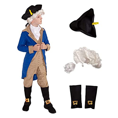 Morph George Washington Kostüm Kinder, Präsident Kostüm Kinder, Barock Kostüm Kinder, Karneval Kostüm Kinder, Faschingskostüme Kinder, US Präsident Verkleidung - S von Morph