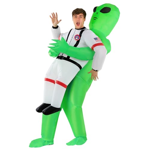 Morph Kostüm Aufblasbar Alien Raumfahrer, Aufblasbares Alien Kostüm, Huckepack Kostüm Alien und Astronaut, Alien Aufblasbar Kostüm in Einheitsgröße erhältlich von Morph