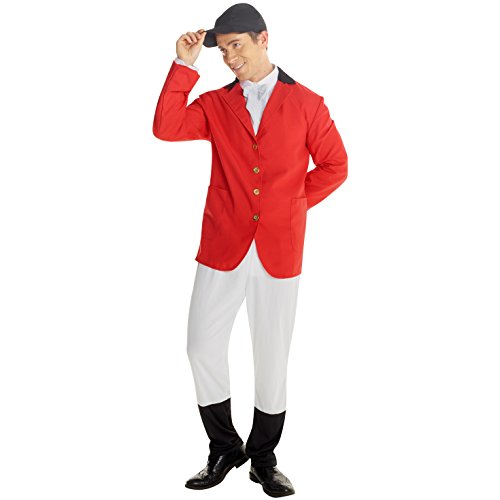 Morph Kostüm Fuchsjäger für Herren, Reiter Outfit, Ideal für Karneval und Fasching, Rot Weiss Design, XL Morph Kostüm Fuchsjäger für Herren, Reiter Outfit, Ideal für Karneval und Fasching, Rot Weiss Design, XL von Morph