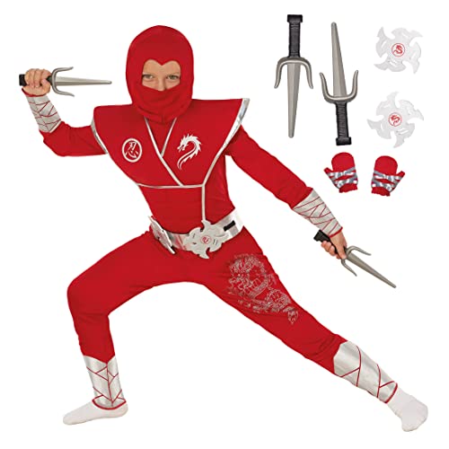 Morph Kostüm Ninja für Kinder, Perfekt für Karneval und Fasching, Jungen Ninja Verkleidung, 7-9 Jahre Morph Kostüm Ninja für Kinder, Perfekt für Karneval und Fasching, Jungen Ninja Verkleidung, 7-9 Jahre von Morph