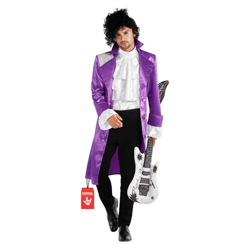 Morph Lila Popstar Kostüm für Herren, Musikerjacke und Perücke, Perfekt für Party und Halloween, M Morph Lila Popstar Kostüm für Herren, Musikerjacke und Perücke, Perfekt für Party und Halloween, M von Morph
