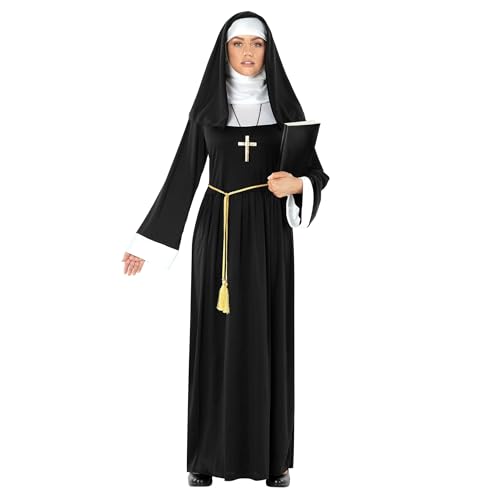 Morph Nonnen Kostüm Damen, The Nun Kostüm, Nonnenkostüm Damen, The Nun Kostüm Damen, Nonne Kostüm, Nonne Kostüm Damen, Nun Costume - M von Morph