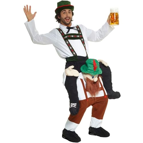 Morph Oktoberfest Huckepack Kostüm für Erwachsene, Lederhosen Verkleidung Damen Herren Karneval Kostüm Manner Halloween Kostüm Erwachsene von Morph