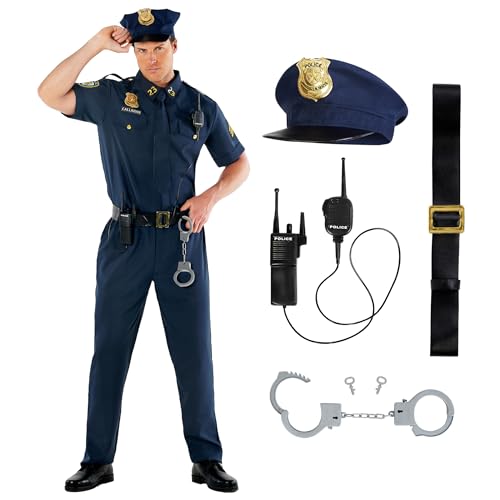 Morph Polizei Kostüm Männer, Polizeikostüm Herren, Polizist Kostüm, Polizisten Kostüm, Kostüm Herren Polizei, Kostüm Polizist Herren, Police Costume Men - M von Morph