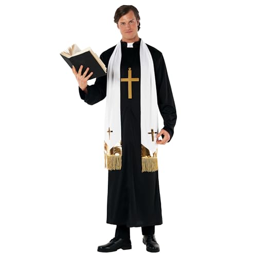 Morph Priester Kostüm, Priester Kostüm Herren, Pfarrer Kostüm, Pfarrer Kostüm Herren, Kostüm Herren Priester, Priester Kostüm Herren Halloween - XL von Morph