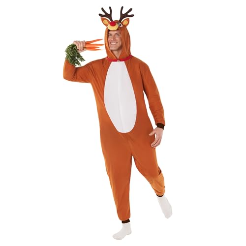 Morph Rentier Kostüm, Hirsch Kostüm Herren, Onesie Rentier, Reindeer Onesie, Reindeer Costume, Rentier Anzug, Kostüm Rentier, Reh Kostüm Erwachsene - L von Morph