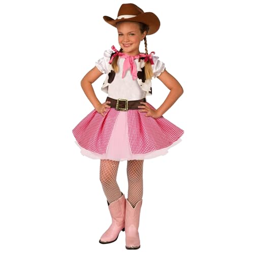 Morph Cowgirl Kostüm Mädchen, Kinder Cowgirl Kostüm, Kostüm Cowgirl Kinder, Karneval Kostüm Mädchen, Cowgirl Kinder Mädchen, Kostüm Reiterin Mädchen, Fasching Cowgirl - M von Morph