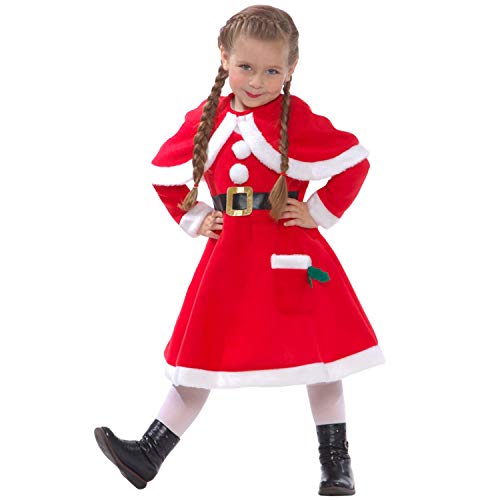 Morph Weihnachtsmann Kostüm Für Mädchen, Weihnachtsfrau Kleid Mädchen, Kleid Mädchen Weihnachten, Weihnachtskleid Mädchen, Weihnachtsmann Mantel - L von Morph