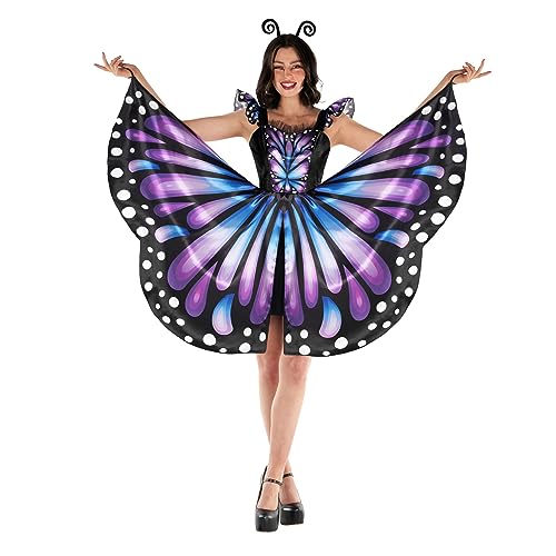 Morph Schmetterling Kostüm Damen Flügel, Schmetterling Kostüm Erwachsene, Schmetterlings Kostüm Damen, Butterfly Costume Größe XS von Morph